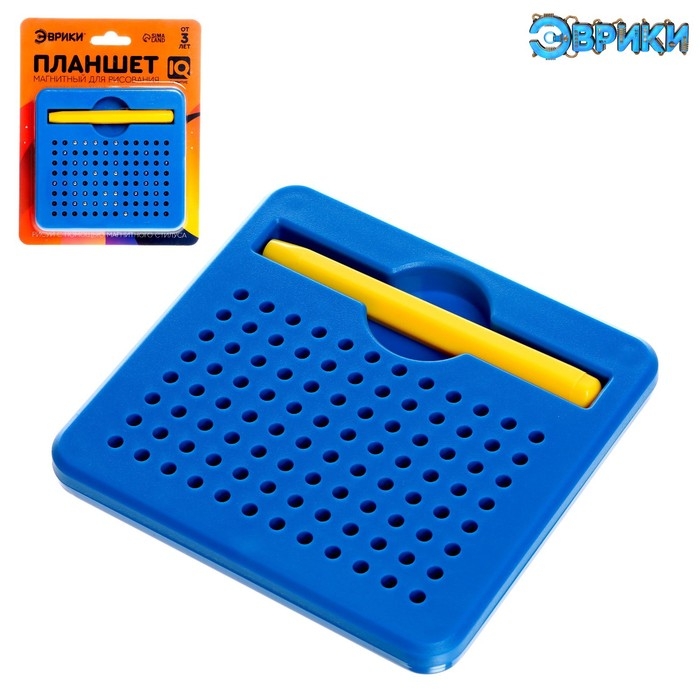 Планшет магнитный для рисования, 96 отверстий, синий Планшет магнитный для рисования, 96 отверстий, синий