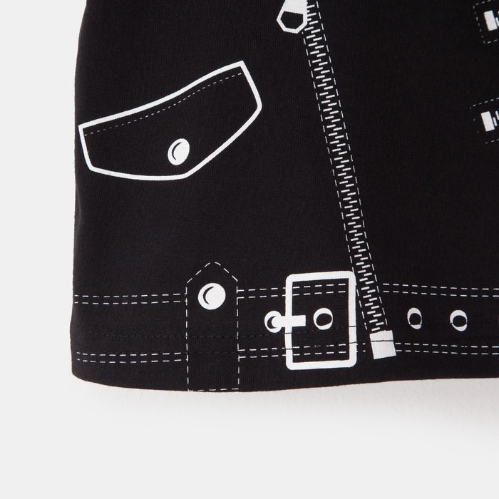 Футболка детская KAFTAN "Куртка", чёрный, рост 86-92 (28)