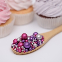 Посыпка кондитерская с глиттером «Блеск»: серебряный, фиолетовый, фуксия, 50 г Посыпка кондитерская с глиттером «Блеск»: серебряный, фиолетовый, фуксия, 50 г