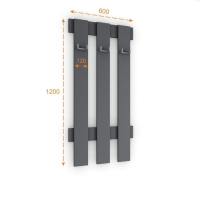 Вешалка Мори, 600х32х1200, Графит