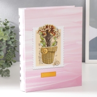 Фотоальбом на 200 фото 10х15 см "Цветы в холщовом мешке" в коробке МИКС 26,5х20,5х5,5 см