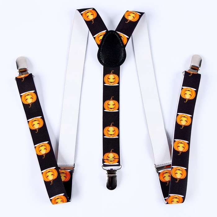 Карнавальные подтяжки «Жуткие тыковки» Карнавальные подтяжки «Жуткие тыковки»