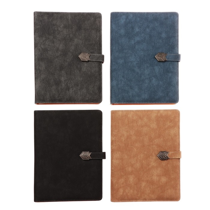 Органайзер на кольцах, формат А5, 90 листов, линия, с хлястиком, обложка кожзам МИКС