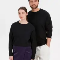 Лонгслив унисекс Siluetti Fuori, черный, размер S/M