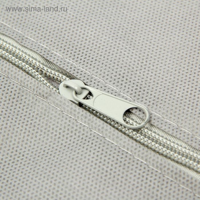 Чехол для одежды с окном, 60&times;140 см, спанбонд, цвет серый