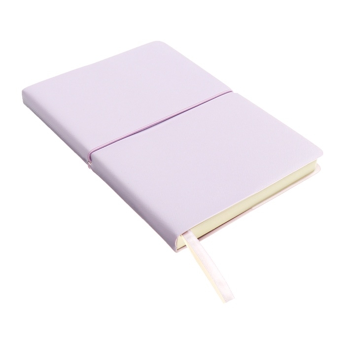 Ежедневник недатированный A5 136 листов deVENTE. Jane, мягкая обложка пвх, резинка, перфорация, ляссе, блок 70, сиреневый