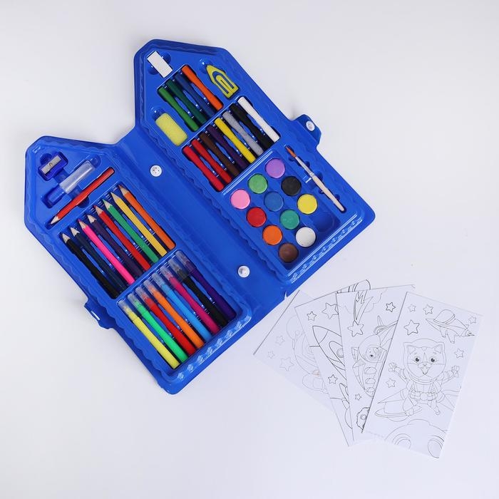 Набор для рисования &laquo;Динозавры в космосе&raquo; в форме карандаша, 51 предмет