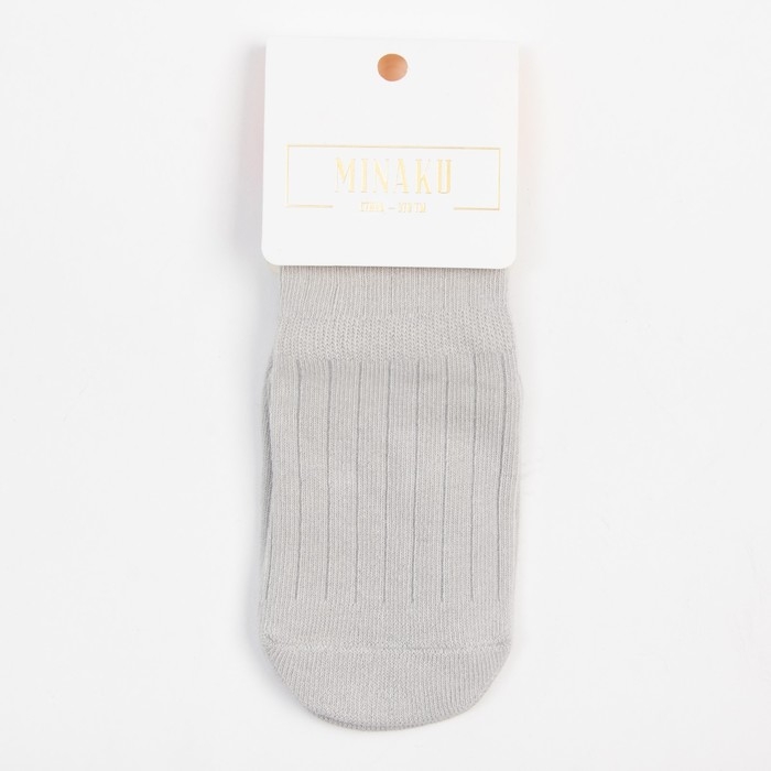 Носки детские MINAKU со стоперами цв.серый, р-р 12 см Носки детские MINAKU со стоперами цв.серый, р-р 12 см