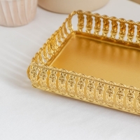 Поднос прямоугольный &laquo;Леонардо&raquo;, 25,5&times;14&times;3,5 см, цвет золотой