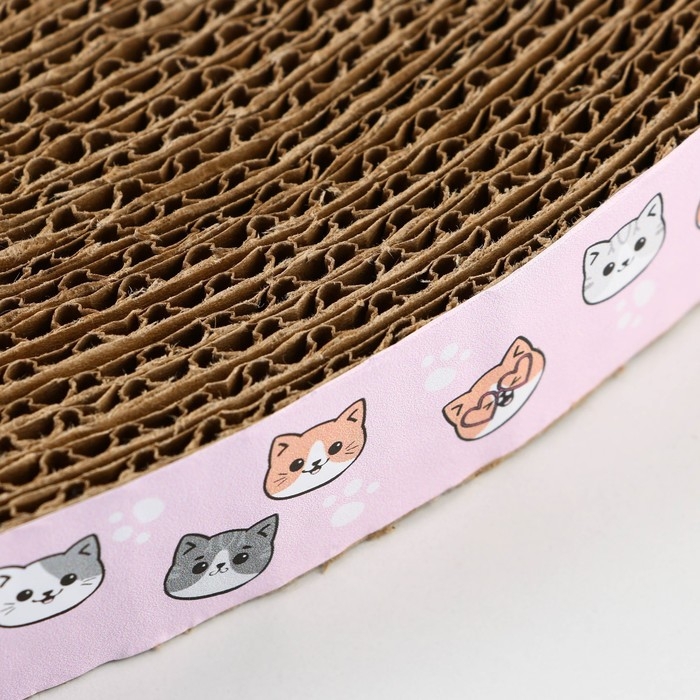 Круглая когтеточка &laquo;Котики&raquo;, 32 см