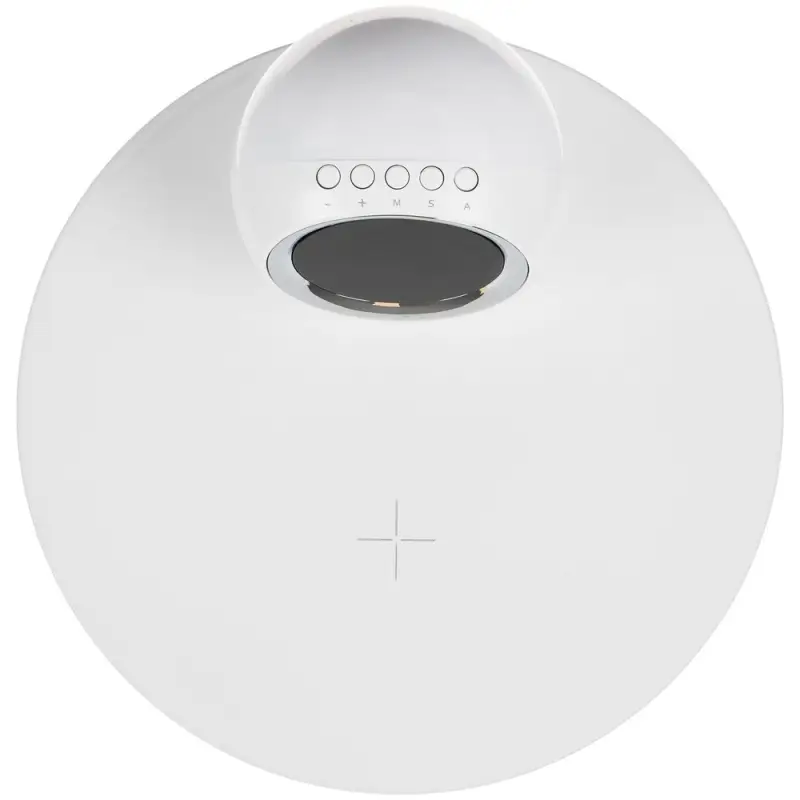 Станция беспроводной зарядки с часами и подсветкой GlobeBee, белая