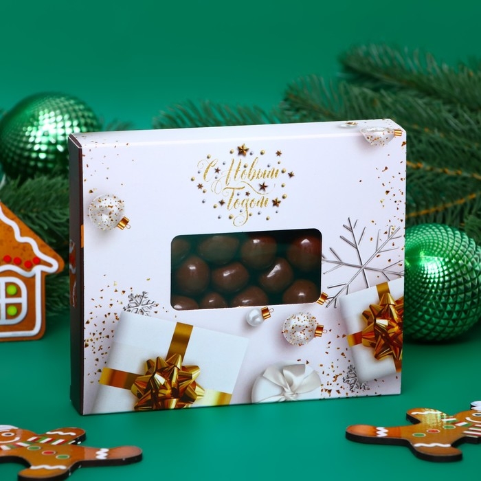 Шоколадное драже Шоколадное драже "Вишня в шоколаде" Золотой Новый Год, 100 г