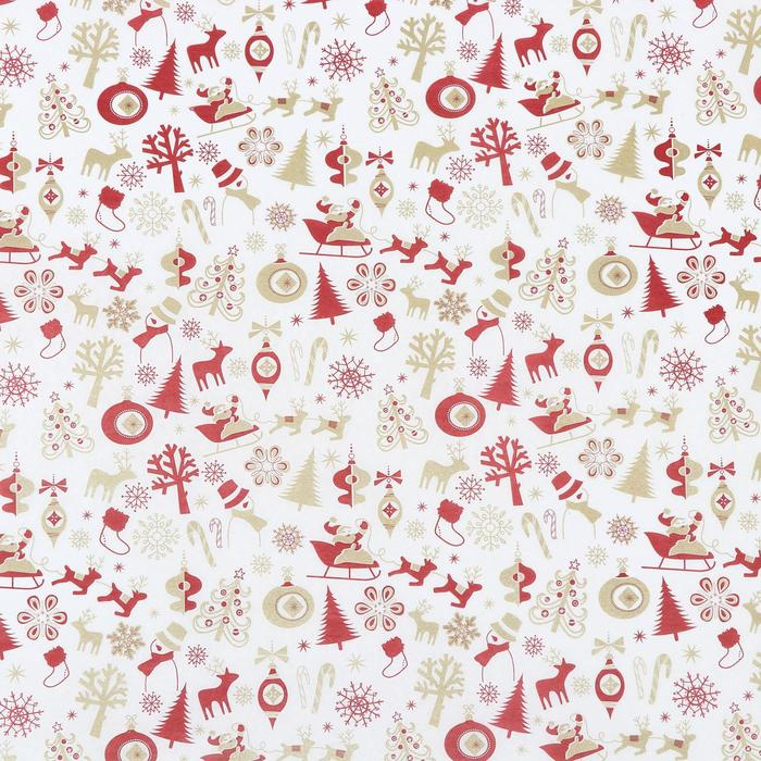 Бумага силиконизированная &laquo;Новый Год&raquo;, для выпечки, 0,38 х 5 м