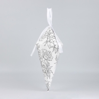 Переноска - шестиугольник для цветов &laquo;Контурные цветы&raquo;, белая, 15 х 35 х 15 см