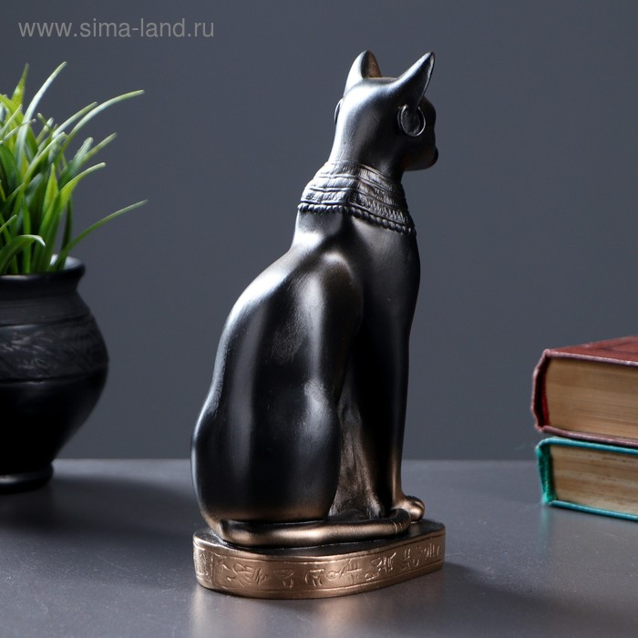 Фигура "Кошка египетская" бронза, 11х20х7см