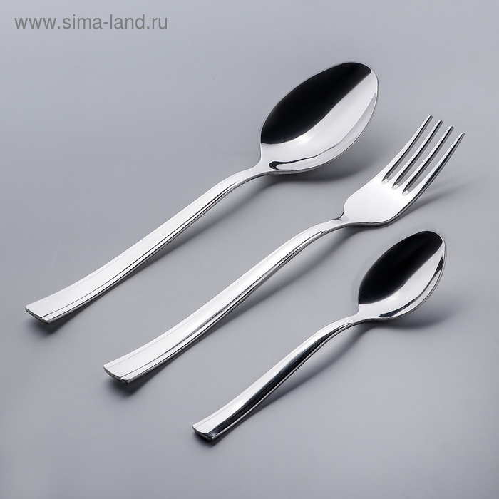 Набор столовый «Торжество», 18 предметов, толщина 2 мм, серебристый Набор столовый «Торжество», 18 предметов, толщина 2 мм, серебристый