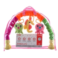 Дуга игровая мягкая на кроватку, коляску «Осьминожки», 25-84 см, погремушки, 3 игрушки МИКС, Крошка Я Дуга игровая мягкая на кроватку, коляску «Осьминожки», 25-84 см, погремушки, 3 игрушки МИКС, Крошка Я