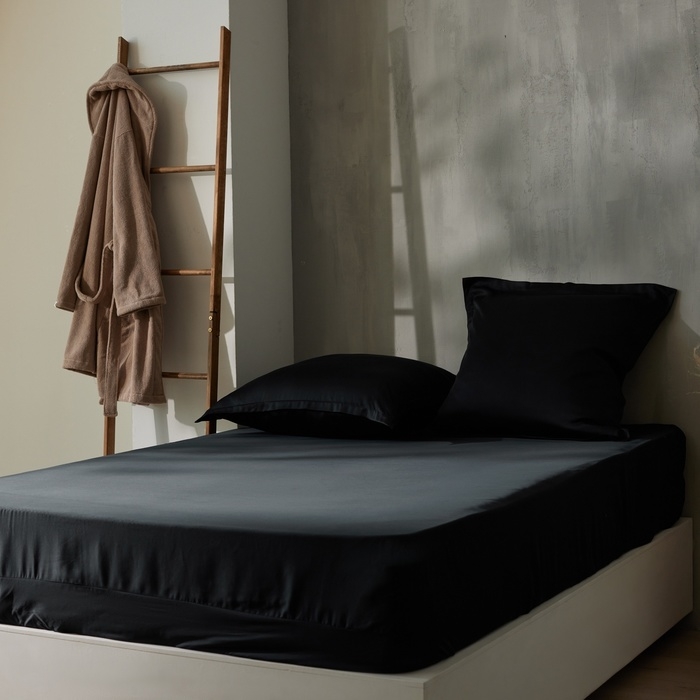 Простыня SL Home Tencel 235*280 см , цв. чёрный