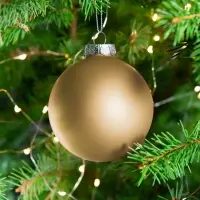 Елочный шар Finery Matt, 8 см, матовый золотистый Елочный шар Finery Matt, 8 см, матовый золотистый
