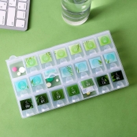 Таблетница органайзер &laquo;Растения&raquo;, 21 секция, русские буквы, 21,5 х 12 см.