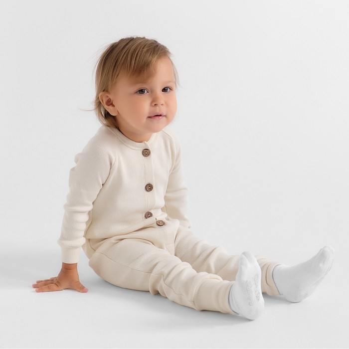 Комбинезон детский MINAKU, цвет молочный, рост 74-80 см