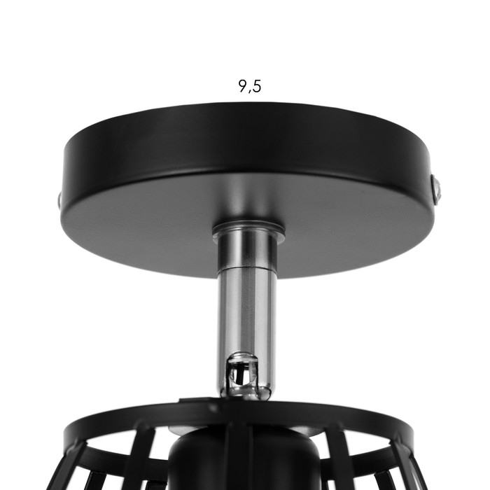 Спот "Овал" Е27 40Вт черный 14х23 см