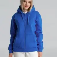 Толстовка на молнии с капюшоном Siverga Heavy 2.0, ярко-синяя, размер 4XL