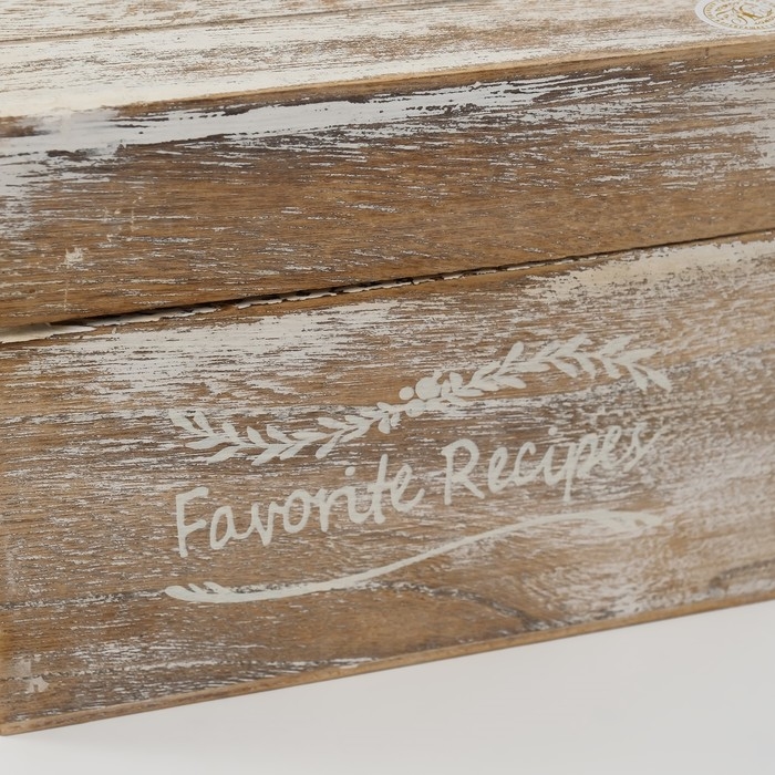 Шкатулка дерево "Прямоугольная" выбеленная 13.6х18х13.6 см