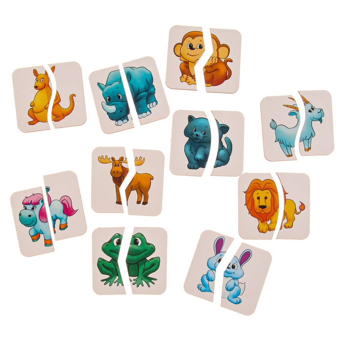 Картинки-половинки &laquo;Зверушки&raquo;