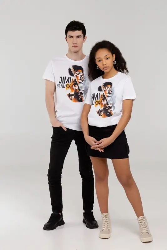 Футболка &laquo;Меламед. Jimi Hendrix&raquo;, белая, размер S