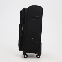 Чемодан средний 52 л (M), отдел на молнии, кодовый замок, с расширением, цвет чёрный Чемодан средний 52 л (M), отдел на молнии, кодовый замок, с расширением, цвет чёрный