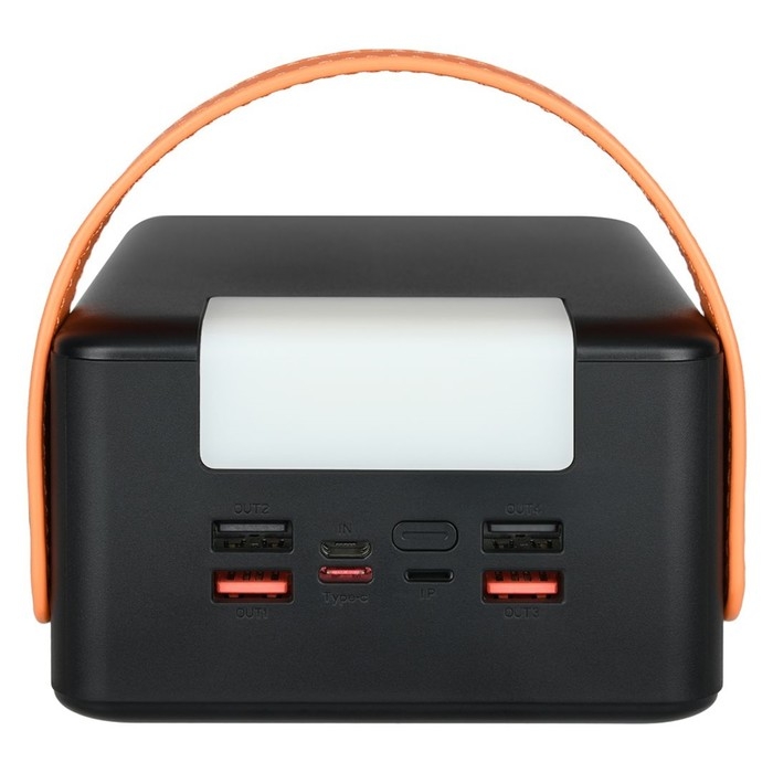 Внешний аккумулятор TFN Porta LCD PD, 80000 мАч, 2 USB, Type-C, microUSB, черный