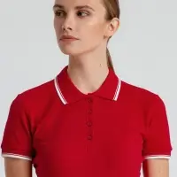 Рубашка поло женская Practice women 270 красная с белым, размер S