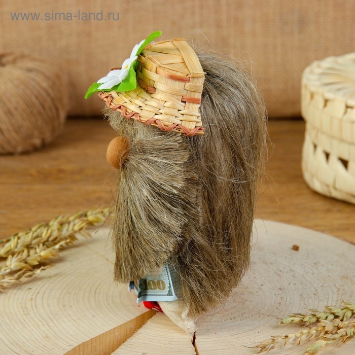 Оберег &laquo;Домовой Кузя с долларами&raquo;, микс