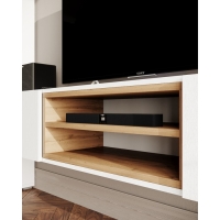 Тумба подвесная Милана, 2000х300х370, Белый/Дуб вотан Тумба подвесная Милана, 2000х300х370, Белый/Дуб вотан