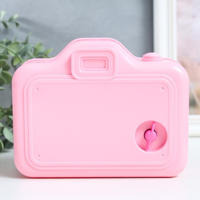 Шкатулка музыкальная механическая свет Шкатулка музыкальная механическая свет "Фотоаппарат - кошечка" розовый 10,5х12,5х16 см