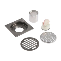 Трап AFLORN AF10510T-10, d=50 мм, вертикальный, 100х100 мм, латунь, графит