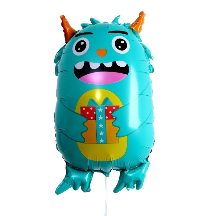 Шар фольгированный 28" &laquo;Добрый монстрик&raquo;, цвет бирюзовый