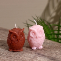 Свеча "Сова" 5х5х6 см, соевый воск МИКС Свеча "Сова" 5х5х6 см, соевый воск МИКС