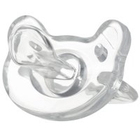 Соска - пустышка цельносиликоновая ортодонтическая &laquo;Мишка&raquo;, от 0 мес., цвет прозрачный