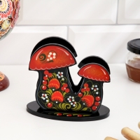 Салфетница &laquo;Гриб&raquo;, 7 х 11 см, хохлома