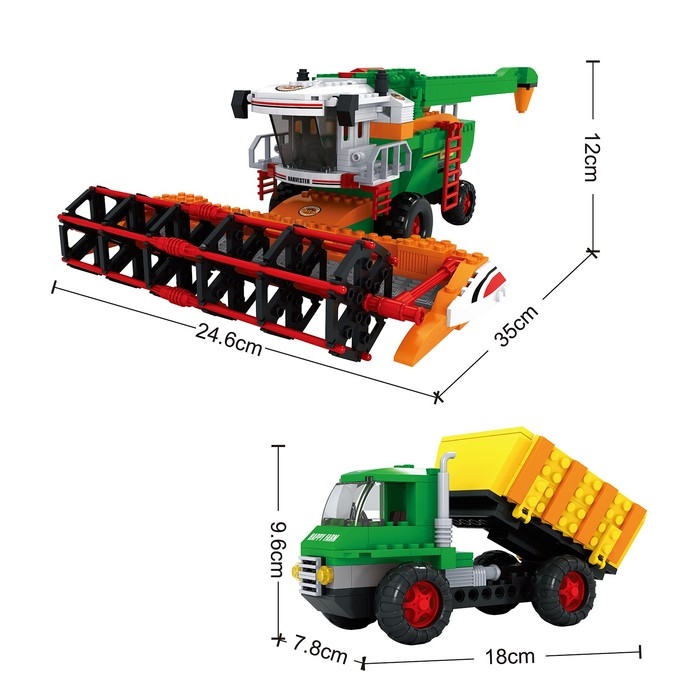 Конструктор Ферма &laquo;Комбаин и грузовик&raquo;, 569 деталей