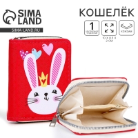 Кошелёк детский, отдел на молнии, цвет розовый