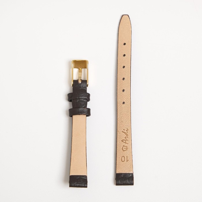 Ремешок для часов, женский, 10 мм, запряжник 65 мм, горт 105 мм, натуральная кожа