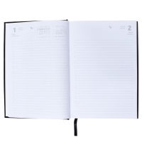 Ежедневник датированный 2024 года, А5, 176 листов, Attomex.Orion, обложка бумвинил, ляссе, блок 70 г/м2, чёрный Ежедневник датированный 2024 года, А5, 176 листов, Attomex.Orion, обложка бумвинил, ляссе, блок 70 г/м2, чёрный