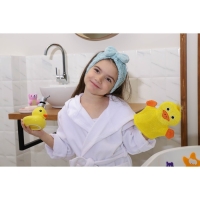 Мочалка - варежка детская для купания Доляна «Уточка», 21 см Мочалка - варежка детская для купания Доляна «Уточка», 21 см