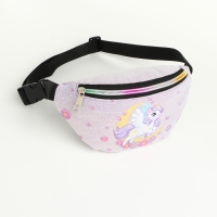 Сумка поясная детская на молнии &laquo;Выбражулька&raquo;, цвет сиреневый