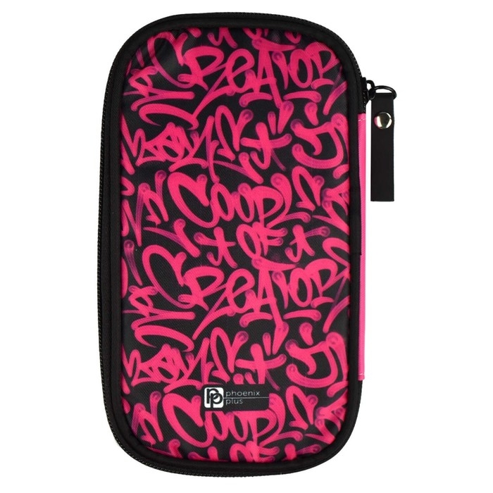 Пенал 1 секция 110 х 200 мм, текстильный, Феникс "Девушка сова"