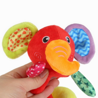 Растяжка - спираль с игрушками дуга на коляску / кроватку для малышей 0+ &laquo;Слоник яркий&raquo;, Крошка Я