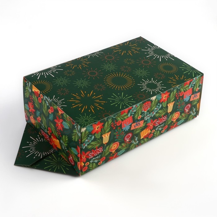Подарочная коробка - конфета новогодняя складная &laquo;Новогодняя ёлка&raquo;, 18 х 28 х 10 см, Новый год
